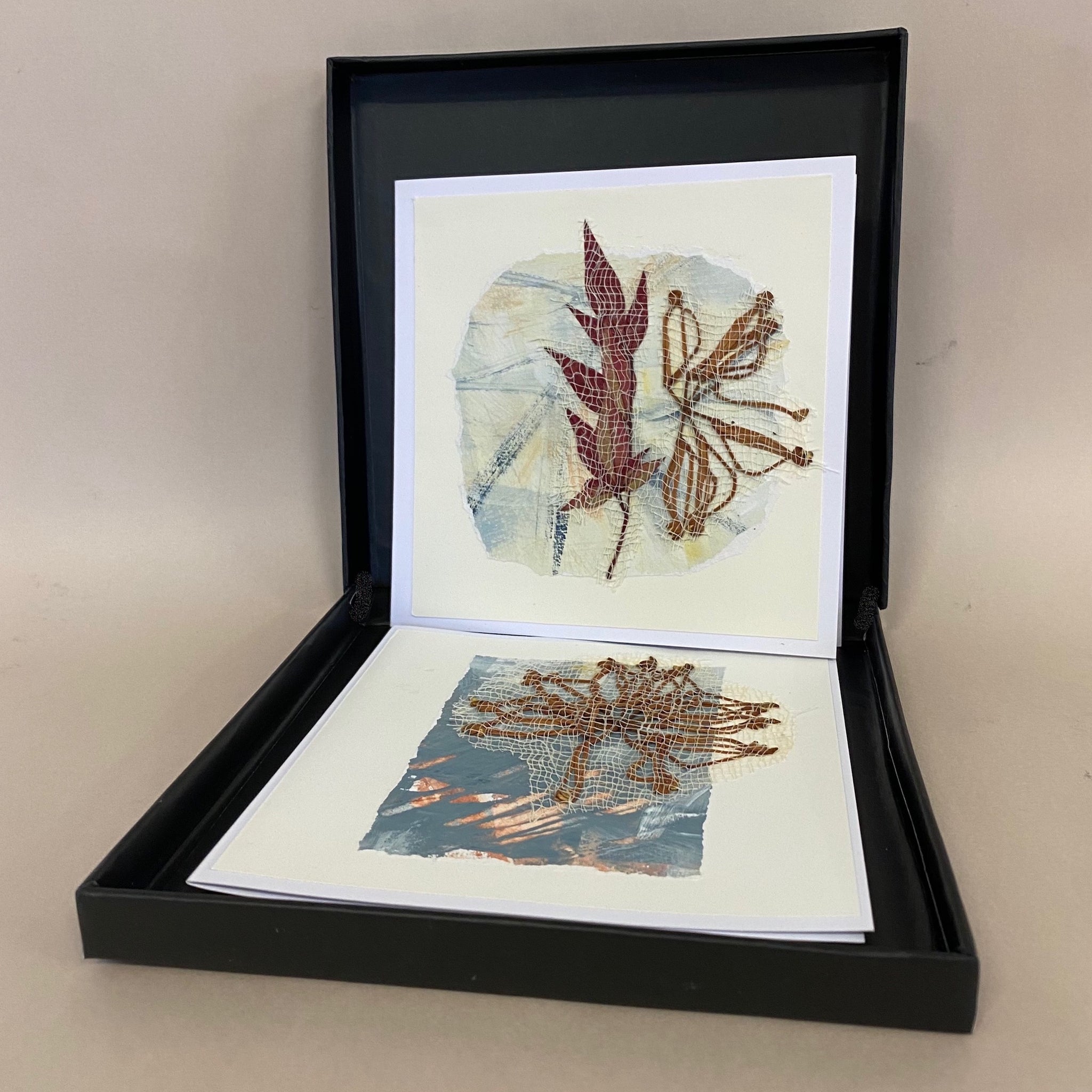 Handmade 'Firewheel' Cards - Box of 3 - by Carolyn Cabena