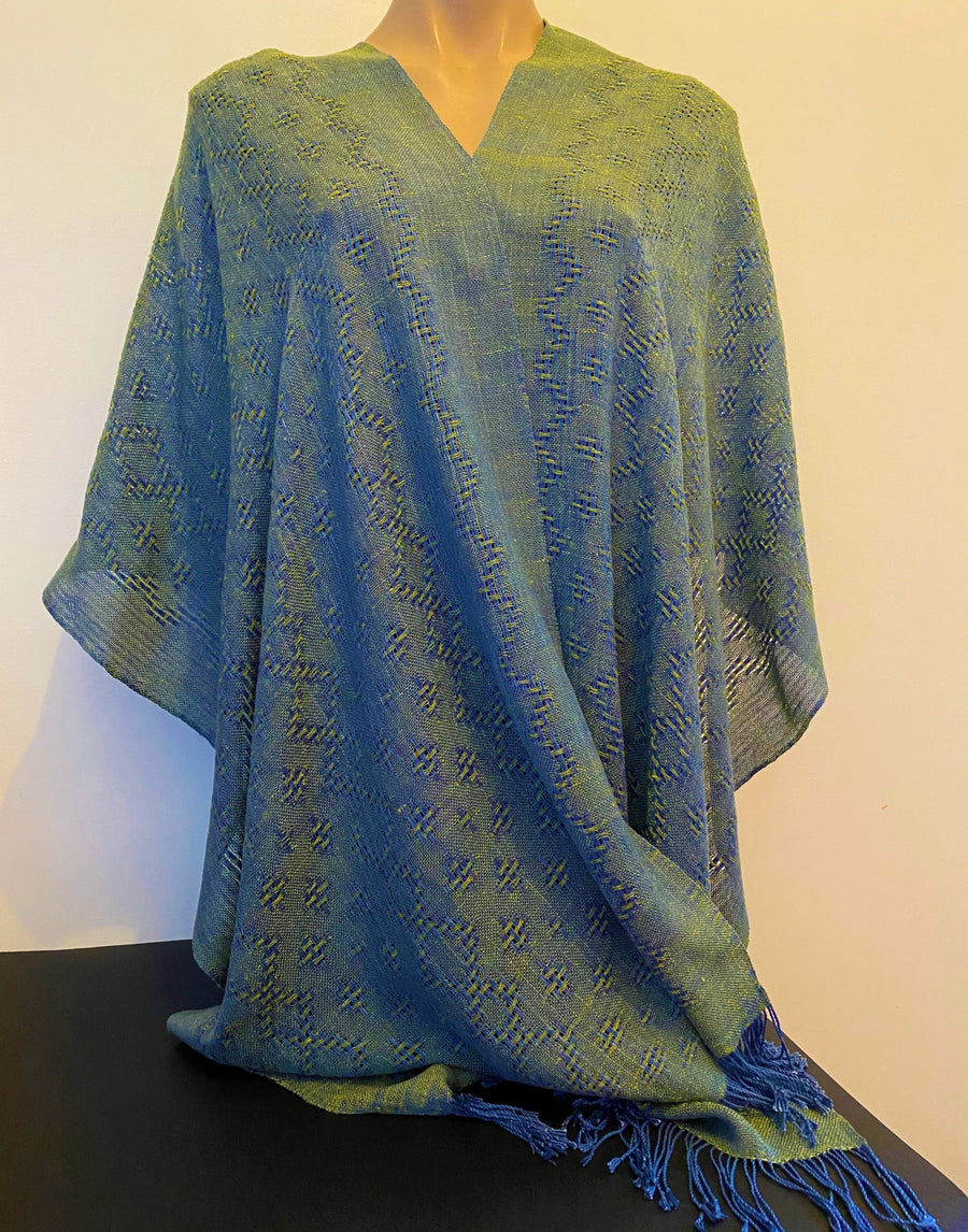 Handwoven wrap in silk & cotton by Joy Dodd