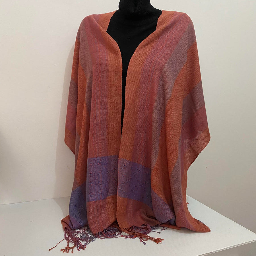 Shawl/Wrap in fine bamboo yarn handwoven by Joy Dodd