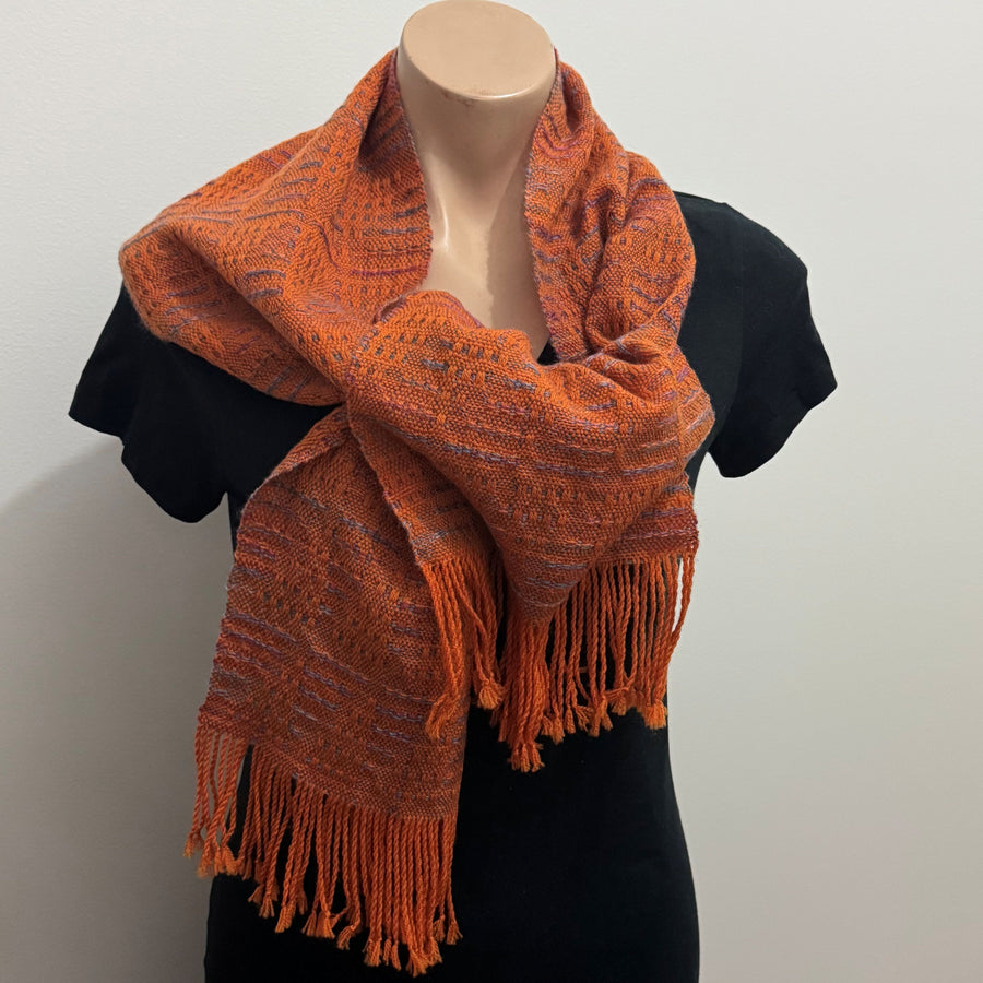 Fine merino scarf handwoven by Joy Dodd