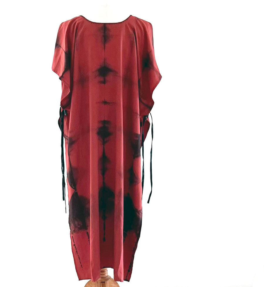 Terracotta and black tabard by Neelam Singhal