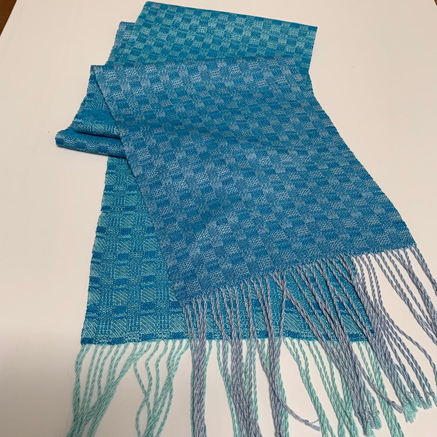 Fine silk scarf handwoven by Helen Wilder