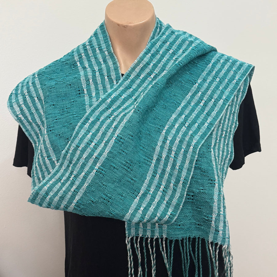 Fine Silk scarf handwoven by Joy Dodd