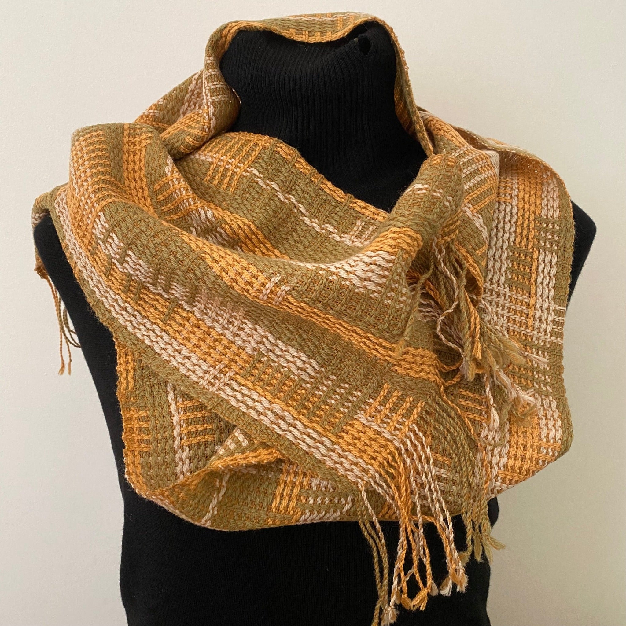 Handwoven wool scarf by Joy Dodd