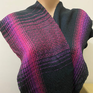 Tussah silk scarf handwoven by Joy Dodd