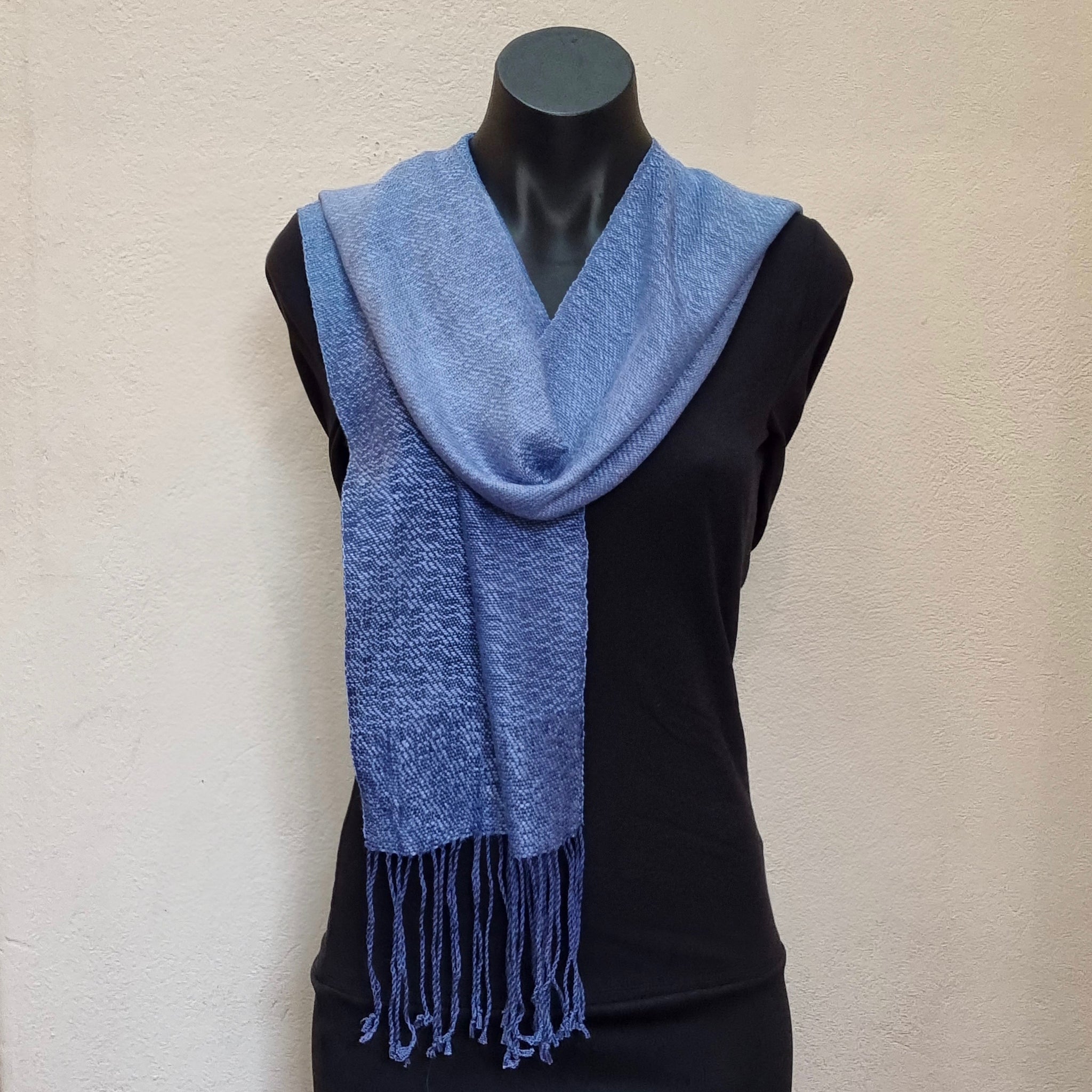 Silk scarf handwoven by Vicki Lowery