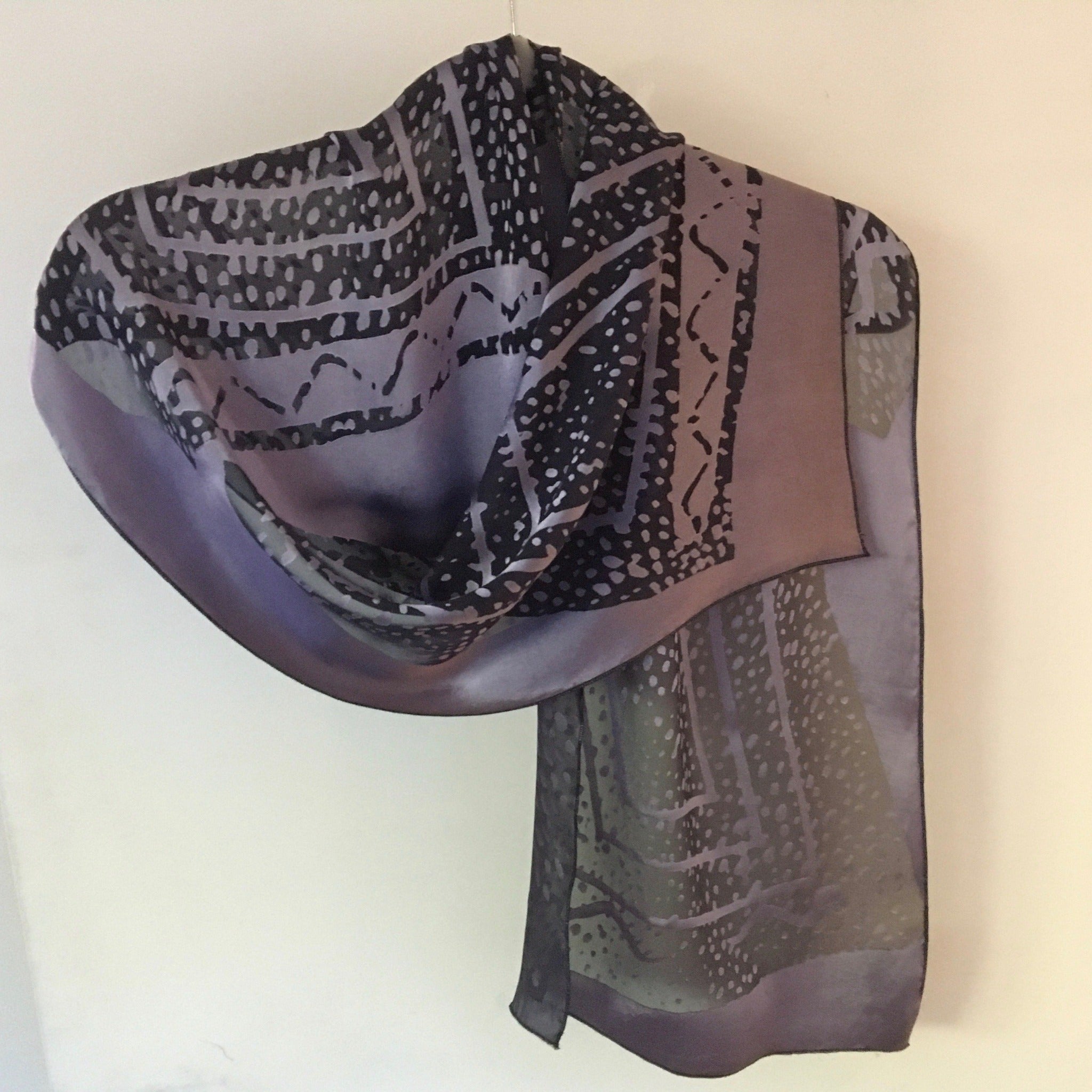 Devore silk scarf by Carolyn Cabena