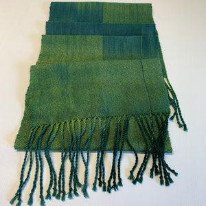 Woollen scarf handwoven in plain weave by Helen Wilder