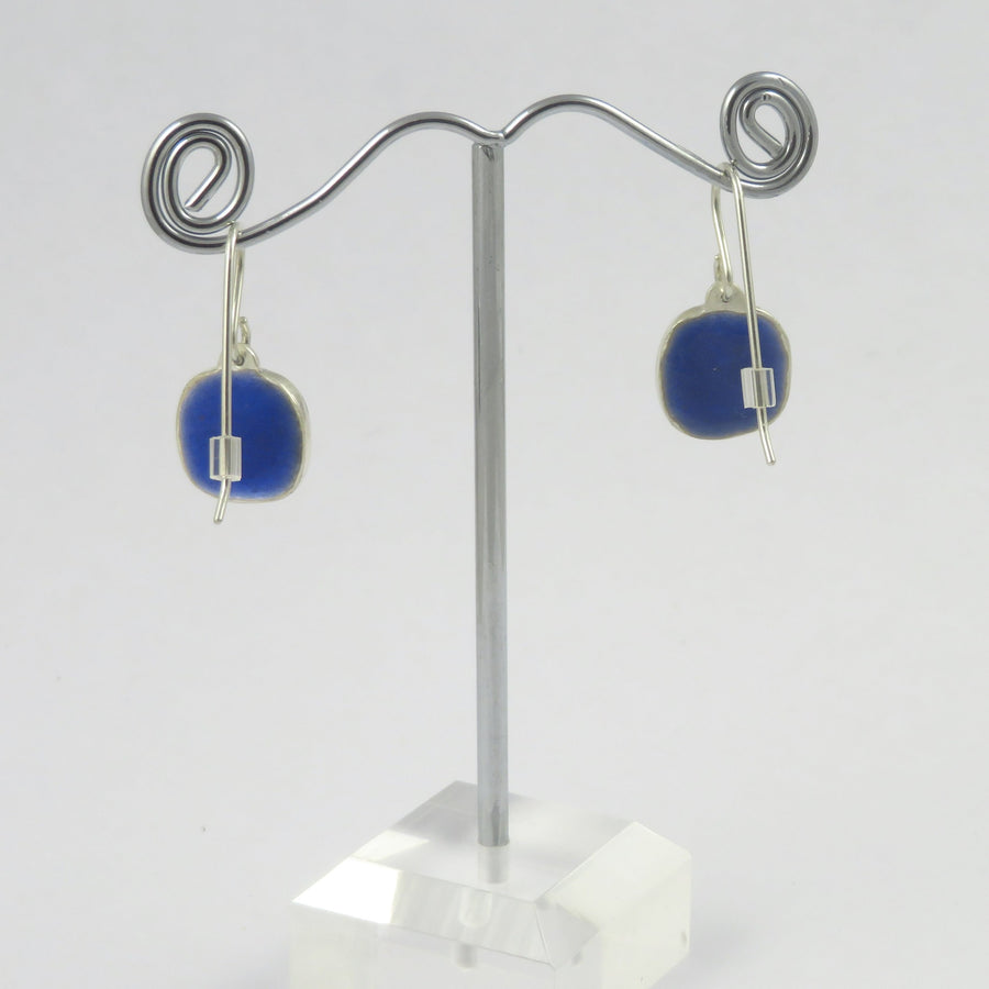 Cloisonne earrings handmade by Laura Haszard
