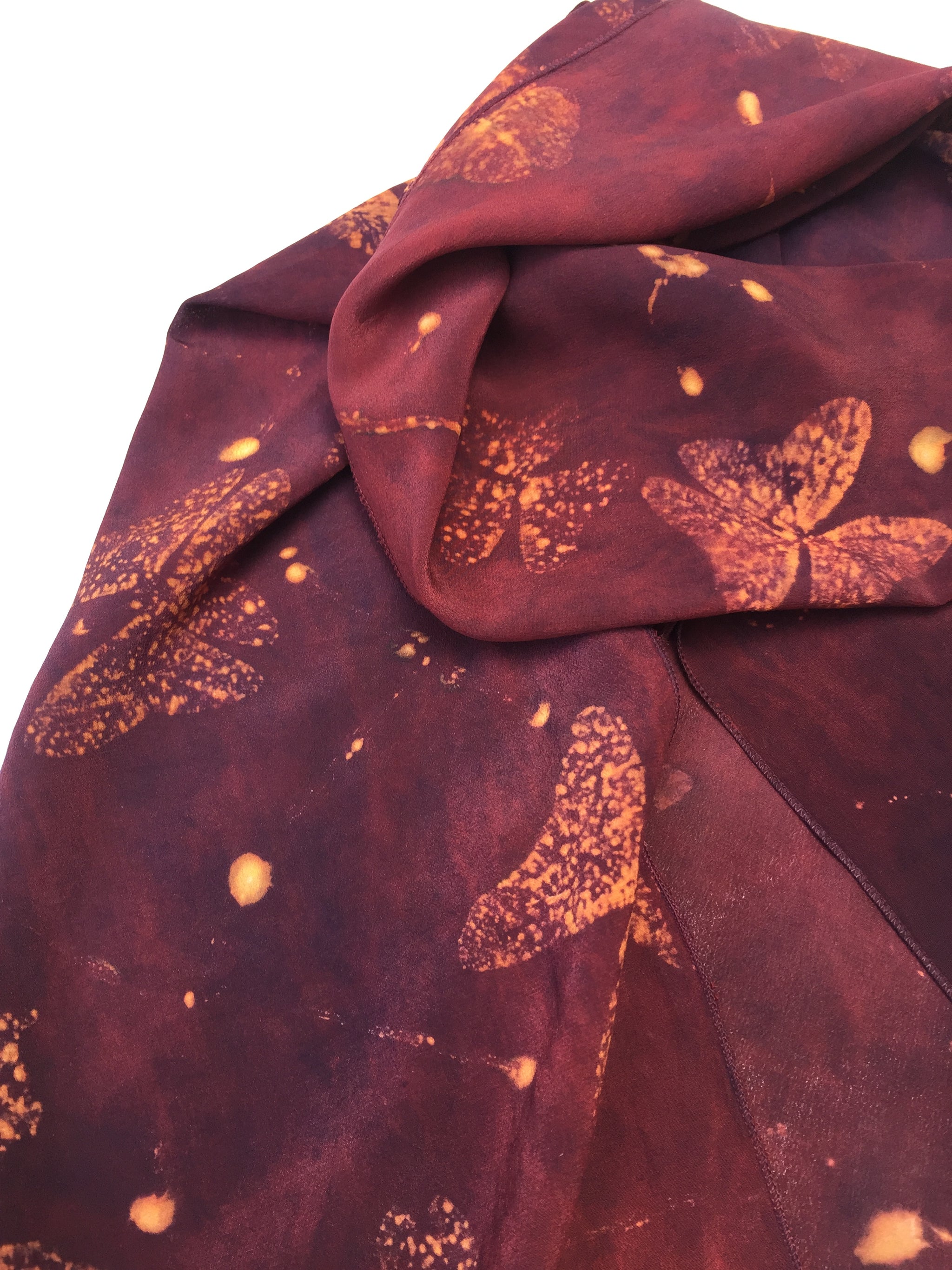 Naturally Dyed and printed scarf by Pam de Groot