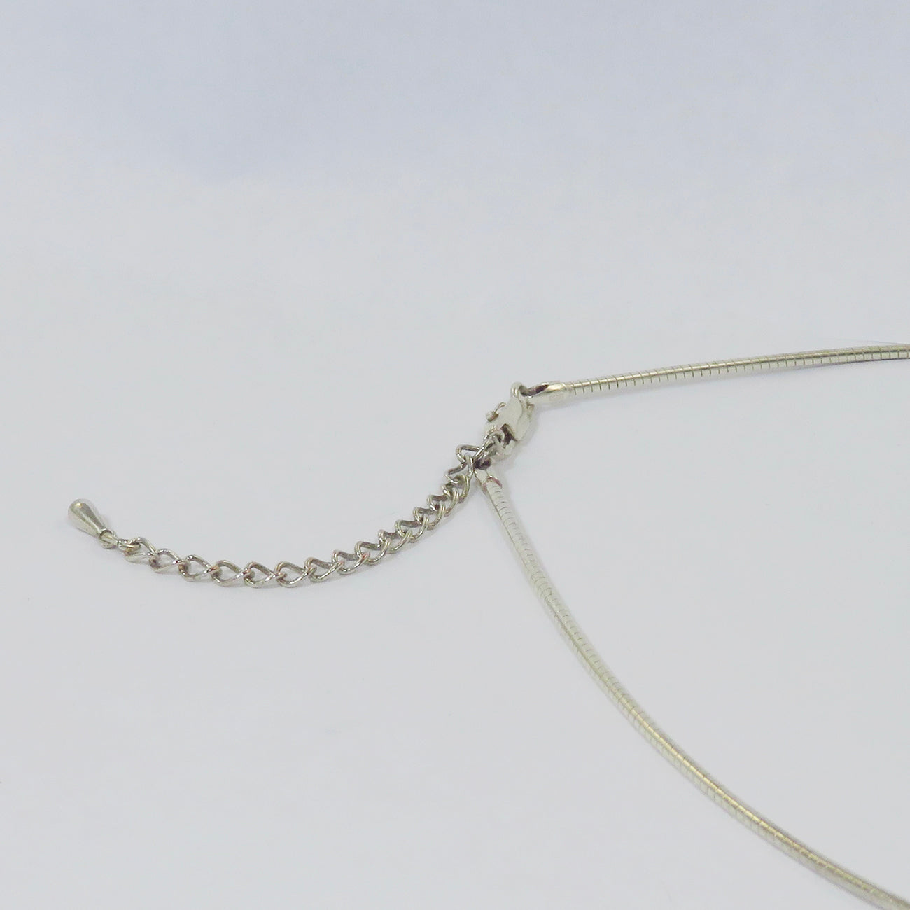 Detail of chain Silver Cloisonne Enamel Pendant & chain handmade by Laura Haszard