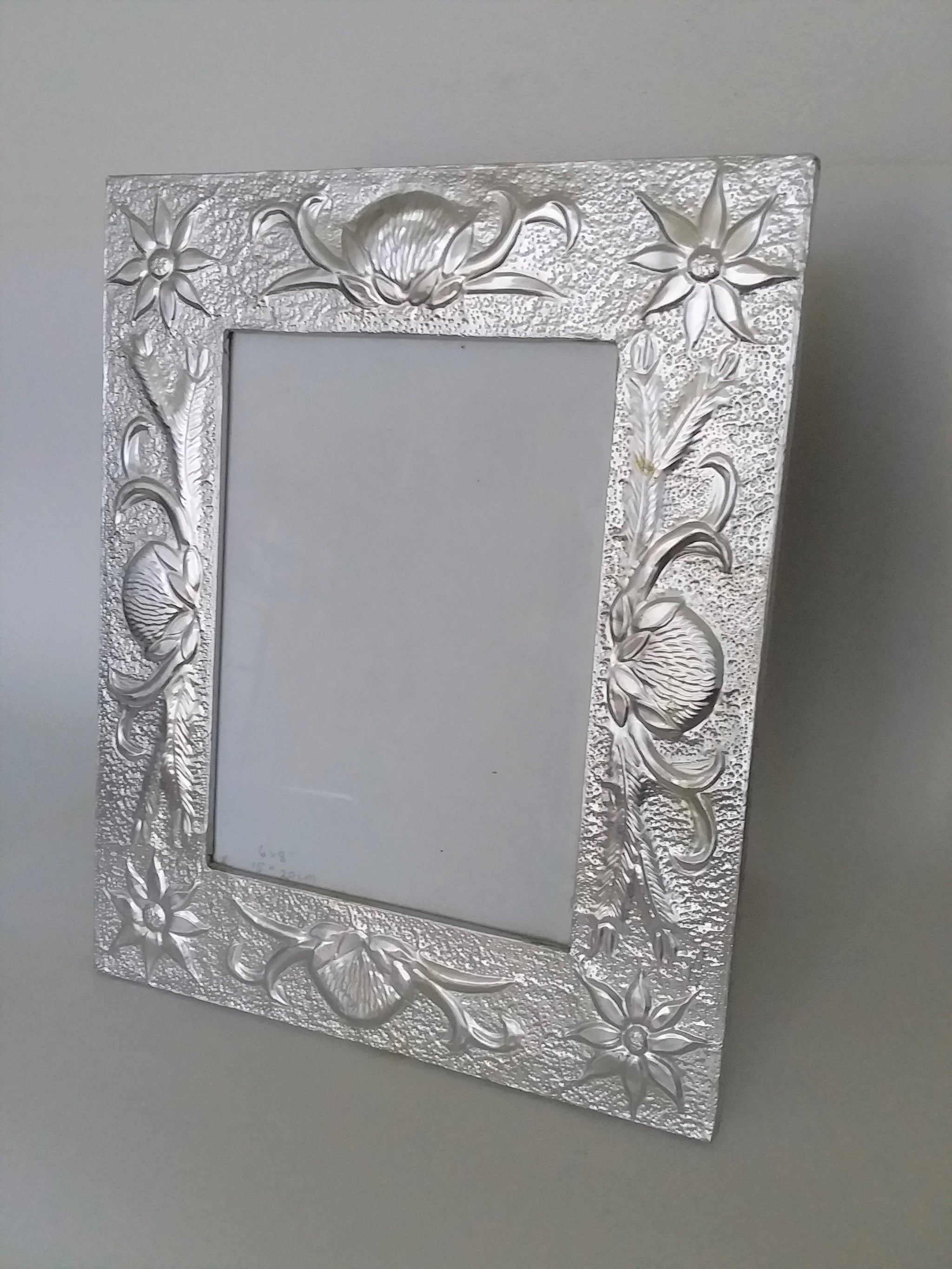 Silver foil photo frame by Gwen Gibb